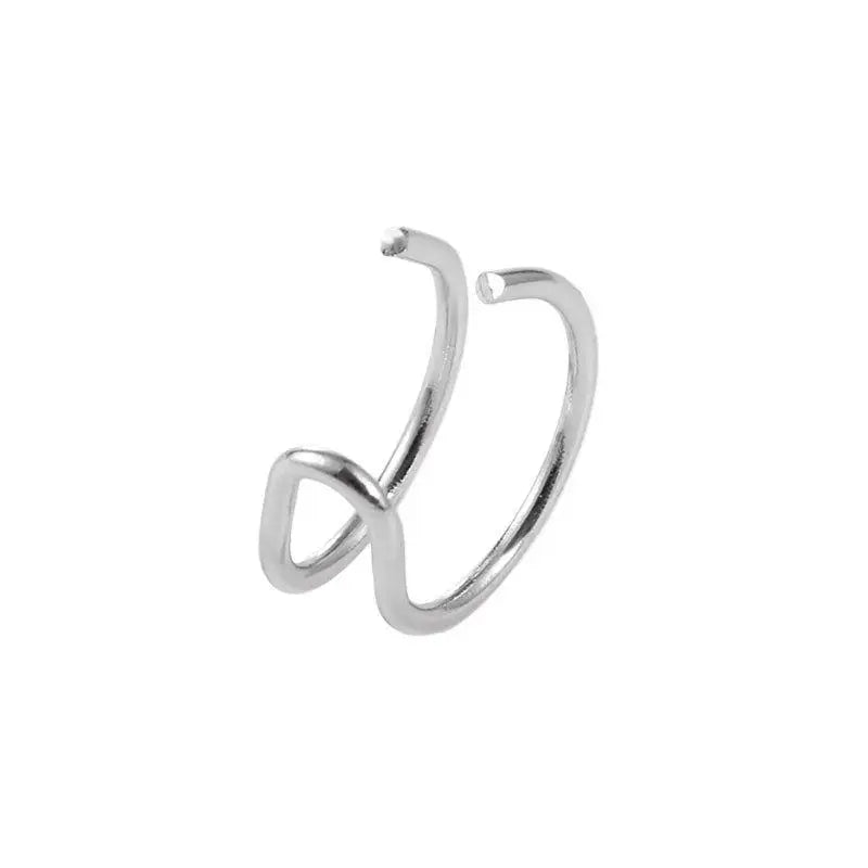 Korean Crystal Clip Earrings for Women Zircon Earing without Hole Jewelry Fake Earrings Single Ear Bone Clip Earings Ear Cuffs