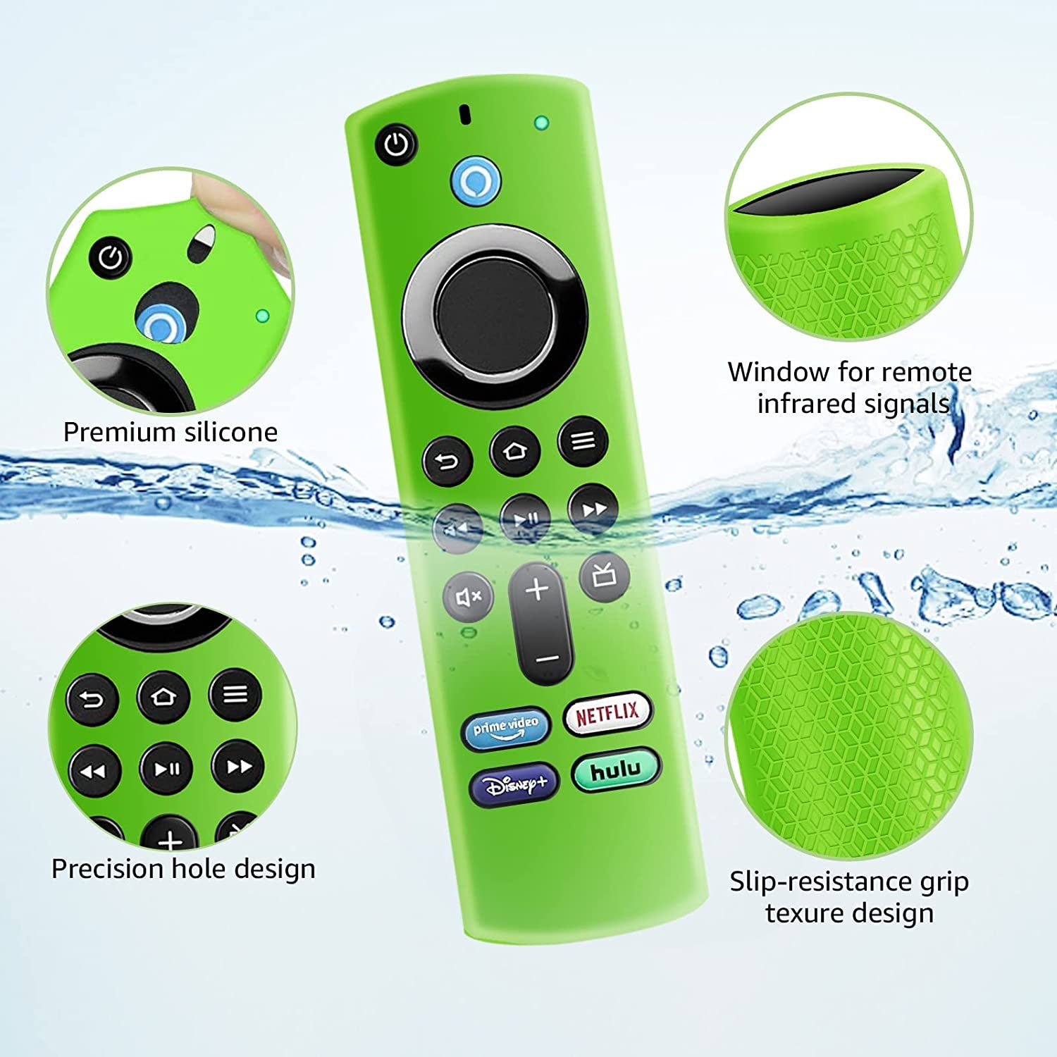 3 Pack Firestick Remote Cover for 3Rd Gen Alexa Voice Remote 4K Fire TV Stick Silicone Protective Case