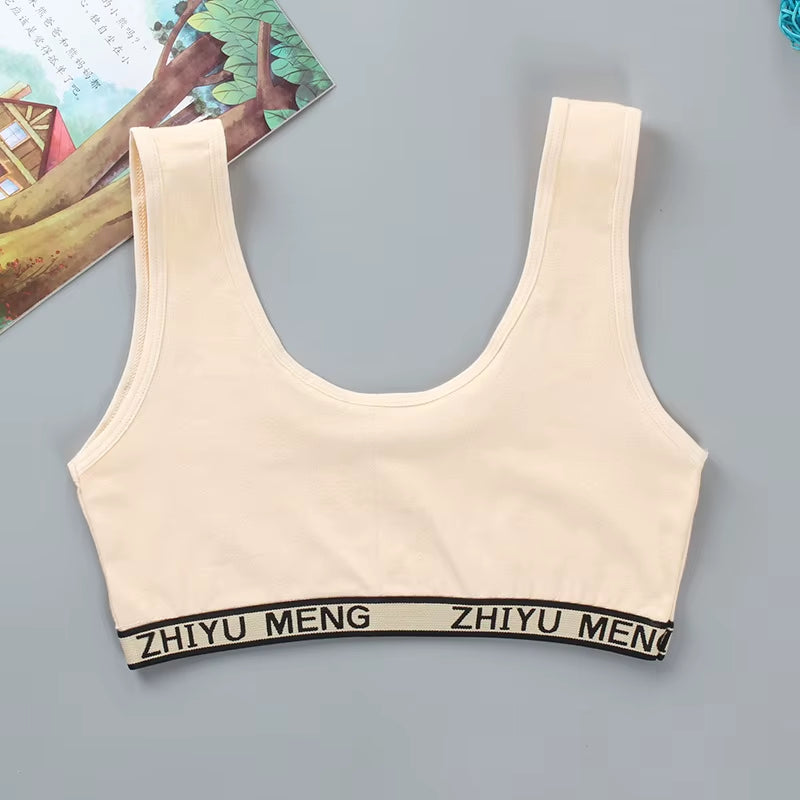 Young Girls Bars and Boxer Shorts Sets Children Sport Underwear Teenager Training Bra Briefs Set Baby Underwear Set