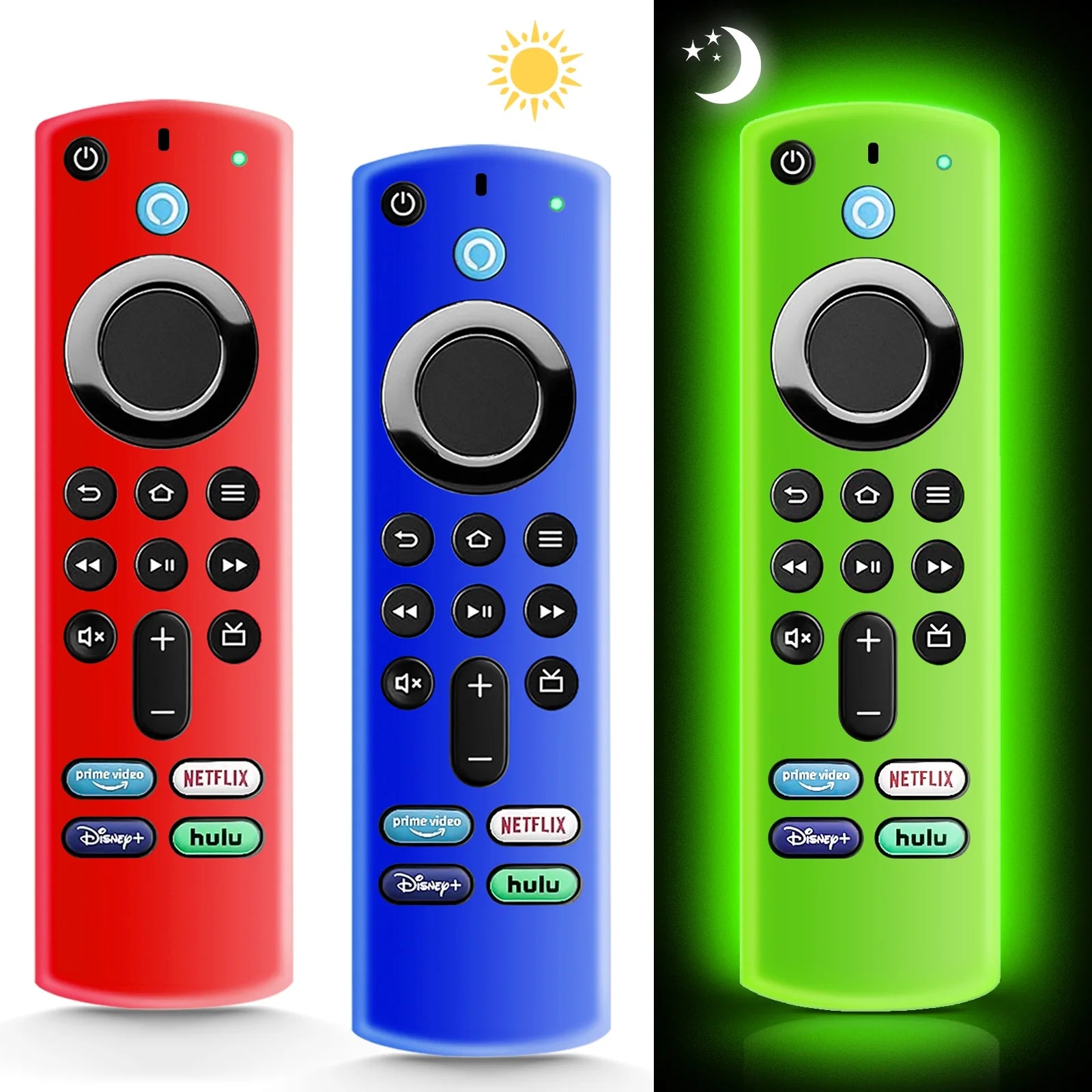 3 Pack Firestick Remote Cover for 3Rd Gen Alexa Voice Remote 4K Fire TV Stick Silicone Protective Case