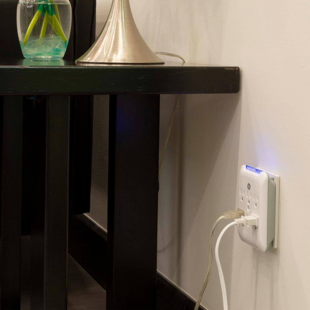 6-Outlet Pro Sur Protector Tap, White