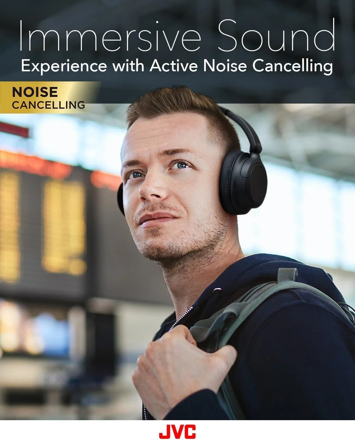 over Ear Wireless Active Noise Cancelling Headphones - Bluetooth 5.3 - Ambient Mode, 3 Audio Modes, Soft Comfort Pads, 35 Hr Battery, Foldable & Lightweight – Mic- Travel & All-Day Wear - HA-S75N