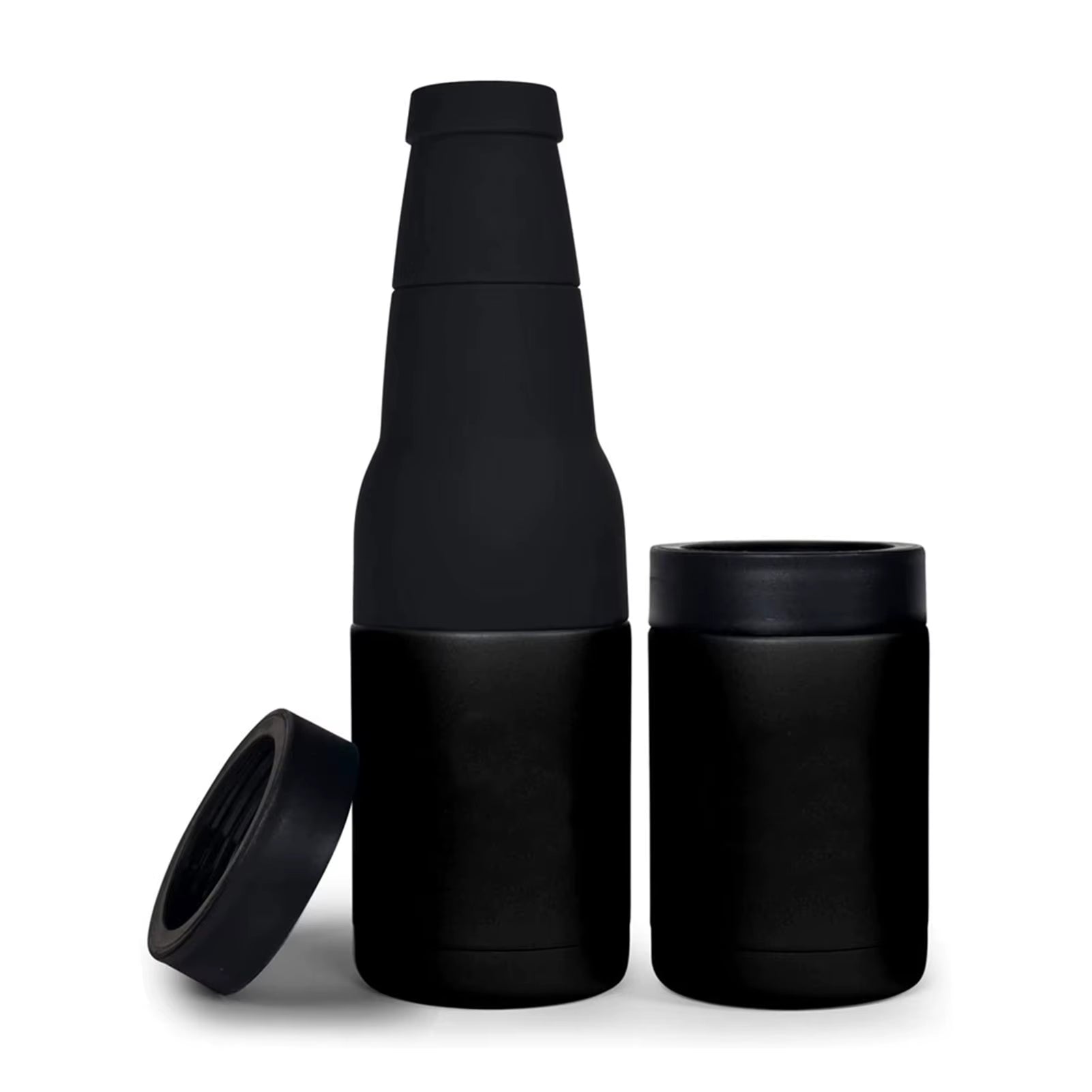 Stainless Steel Beer Drink Can Bottle Holder with Opener 3 in 1 Beer Double Wall Vacuum Insulated Bottle for Beer Can Cooler Bar