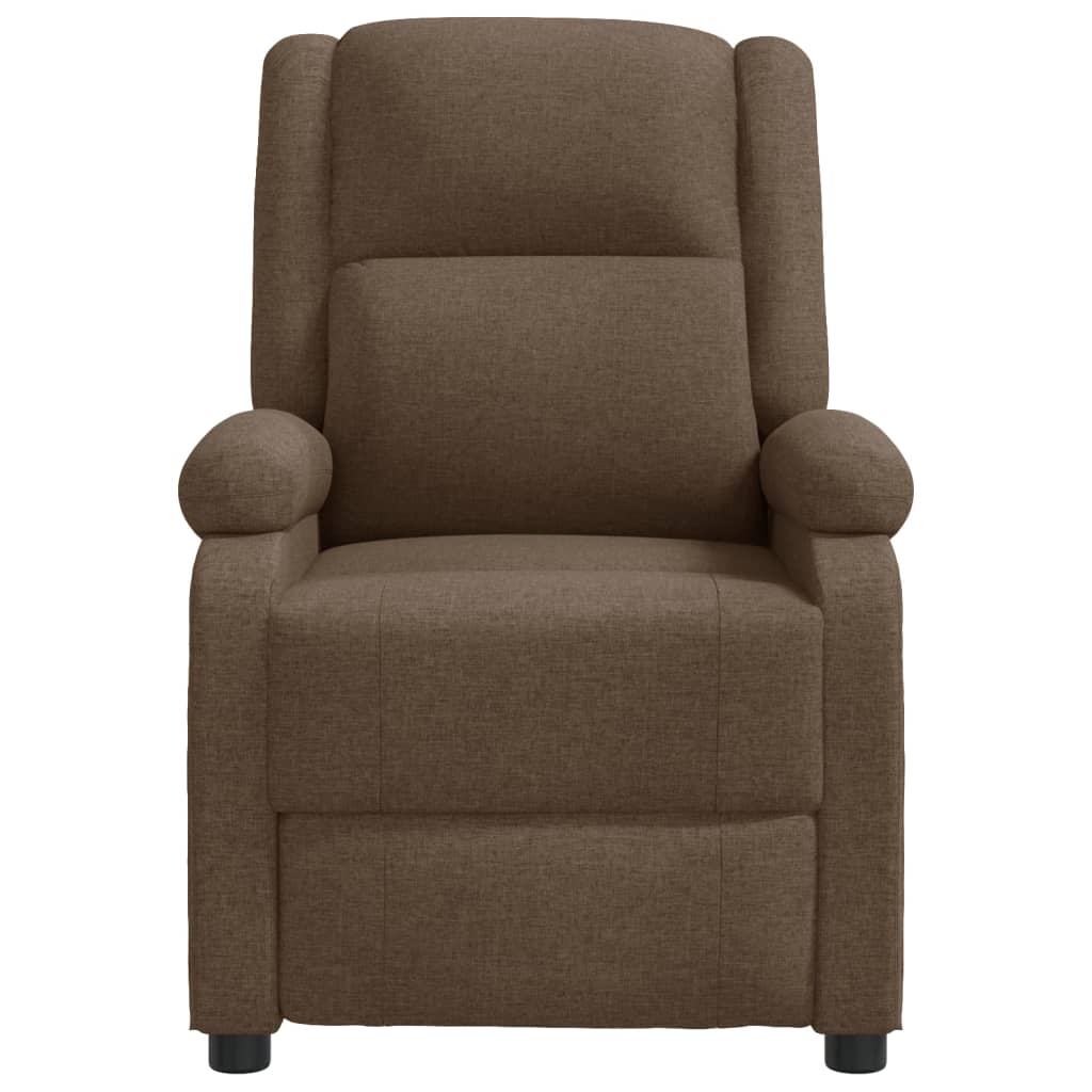 vidaXL Massage Chair Brown Fabric
