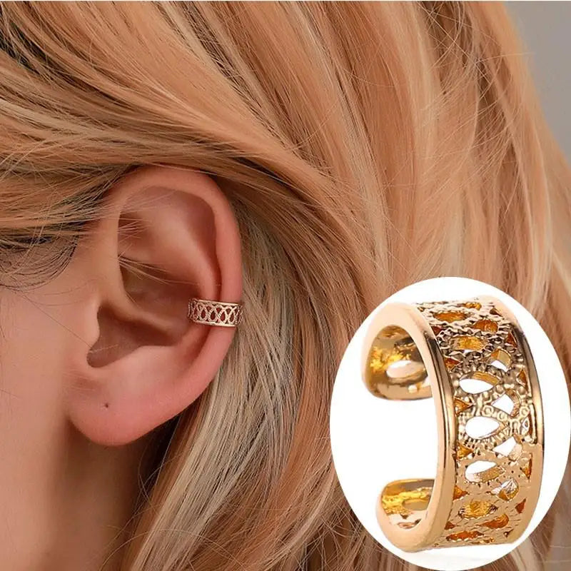 Korean Crystal Clip Earrings for Women Zircon Earing without Hole Jewelry Fake Earrings Single Ear Bone Clip Earings Ear Cuffs