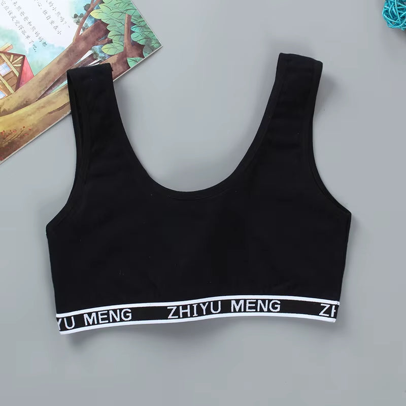 Young Girls Bars and Boxer Shorts Sets Children Sport Underwear Teenager Training Bra Briefs Set Baby Underwear Set