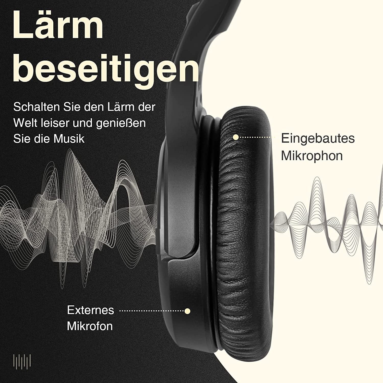 Wireless Headphones for TV, TV Headphones Wireless Over-Ear, Wireless Headphones with 2.4Ghz Digital Transmitter, No Delay, TV Wireless Headphones with Charging Station, Plug and Play