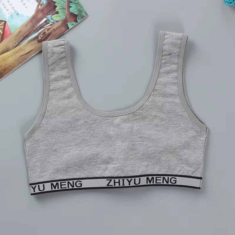 Young Girls Bars and Boxer Shorts Sets Children Sport Underwear Teenager Training Bra Briefs Set Baby Underwear Set