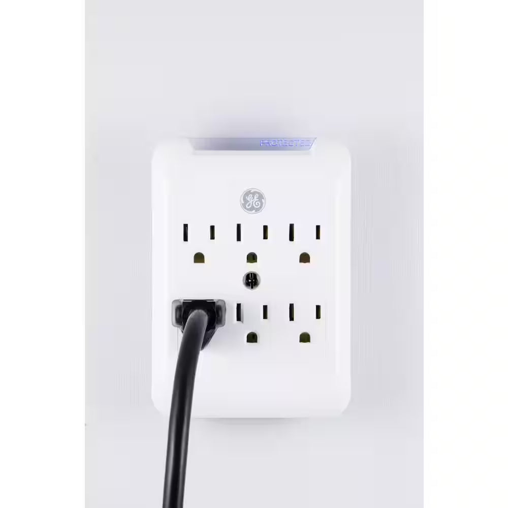6-Outlet Pro Sur Protector Tap, White