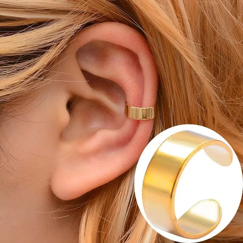 Korean Crystal Clip Earrings for Women Zircon Earing without Hole Jewelry Fake Earrings Single Ear Bone Clip Earings Ear Cuffs