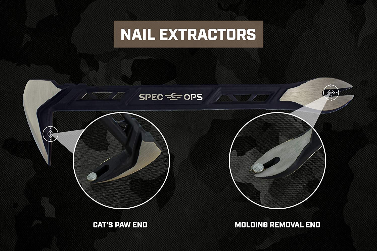 Tools 10" Nail Puller Cats Paw Pry Bar, High-Carbon Steel, 3% Donated to Veterans