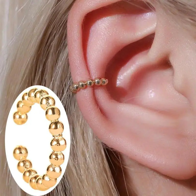 Korean Crystal Clip Earrings for Women Zircon Earing without Hole Jewelry Fake Earrings Single Ear Bone Clip Earings Ear Cuffs