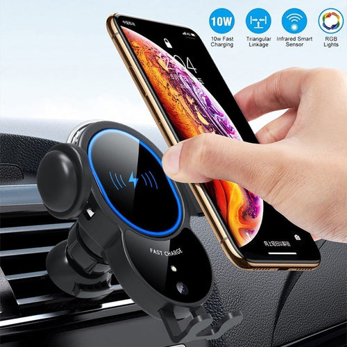 10W Wireless Automatic Clamping Mount Fast Charger For Your Car - EL Packo’s Products