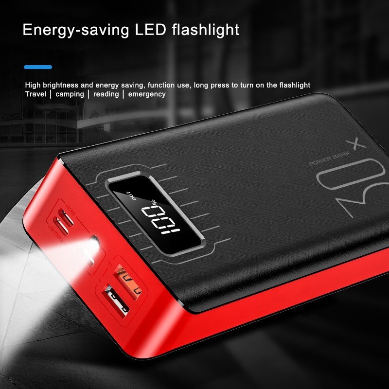 20000mAh External Battery Power Bank Dual USB With LED Flashlight - EL Packo’s Products